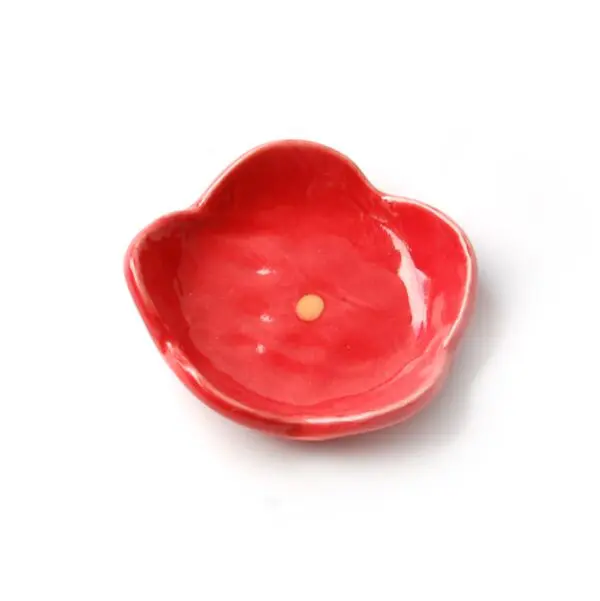 梅小皿　赤