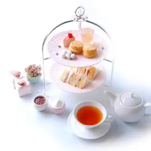 カフェテリア フォーダブルスタンド２段 シルバー