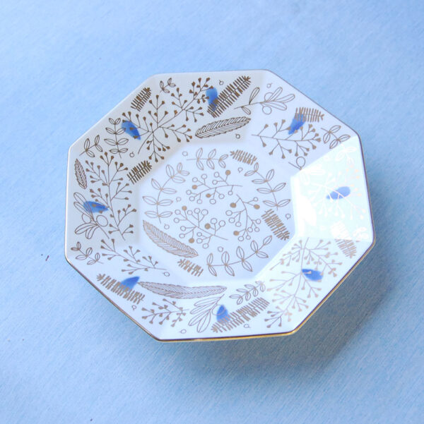 幸兵衛窯 ペルシア金彩八角鉢 - 画像 (3)