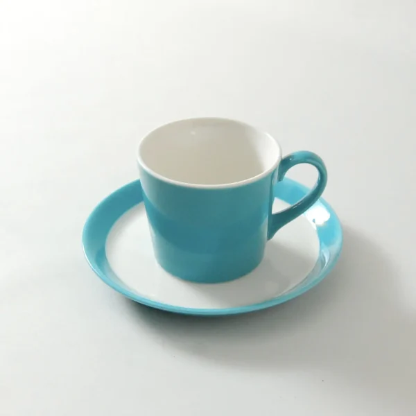コーヒーカップ＆ソーサー パシオン ターコイズブルー - 画像 (2)